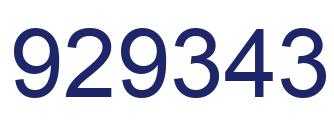 Número 929343 imagen azul
