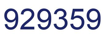 Número 929359 imagen azul