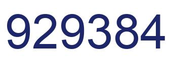 Número 929384 imagen azul