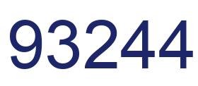 Number 93244 blue image
