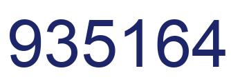 Number 935164 blue image