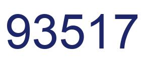 Number 93517 blue image