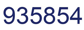 Number 935854 blue image