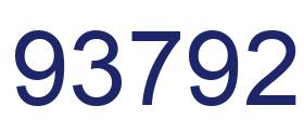 Number 93792 blue image