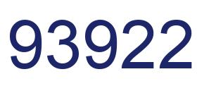 Number 93922 blue image
