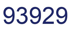 Número 93929 imagen azul