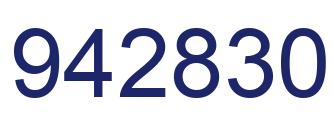 Number 942830 blue image
