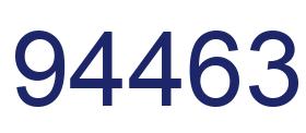 Number 94463 blue image