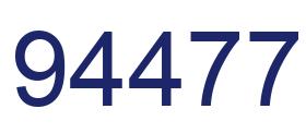 Number 94477 blue image