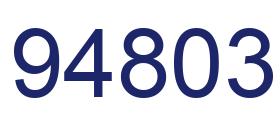 Number 94803 blue image