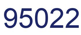 Number 95022 blue image
