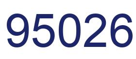 Number 95026 blue image