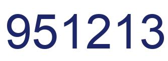 Número 951213 imagen azul