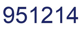 Número 951214 imagen azul