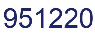 Número 951220 imagen azul