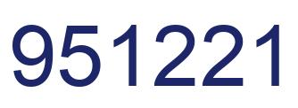 Número 951221 imagen azul