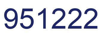 Number 951222 blue image