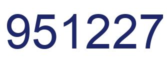 Number 951227 blue image