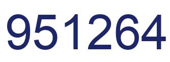 Número 951264 imagen azul