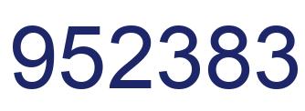 Number 952383 blue image