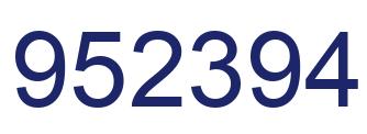 Número 952394 imagen azul