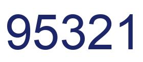 Number 95321 blue image