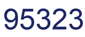 Number 95323 blue image