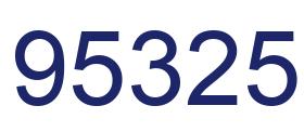 Number 95325 blue image
