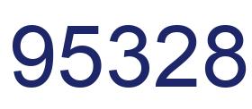 Number 95328 blue image