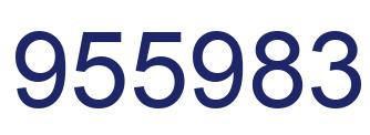 Number 955983 blue image
