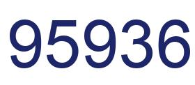 Number 95936 blue image