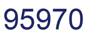 Número 95970 imagen azul