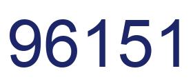 Número 96151 imagen azul
