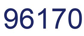 Number 96170 blue image