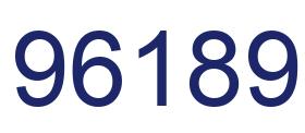 Number 96189 blue image
