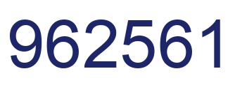 Number 962561 blue image