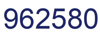 Number 962580 blue image