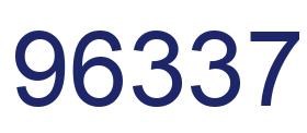Number 96337 blue image