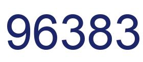 Number 96383 blue image