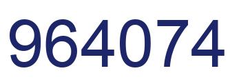 Number 964074 blue image