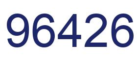 Número 96426 imagen azul