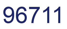 Number 96711 blue image