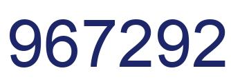 Número 967292 imagen azul