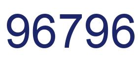 Number 96796 blue image