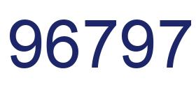 Number 96797 blue image