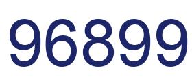 Número 96899 imagen azul