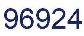 Number 96924 blue image