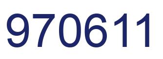 Número 970611 imagen azul