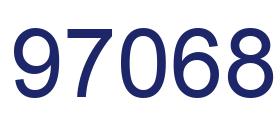 Number 97068 blue image