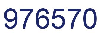 Number 976570 blue image